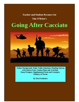 Preview of Going After Cacciato Teacher-Student Resource