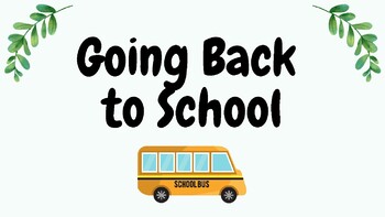 Preview of Going Back to School Social Script