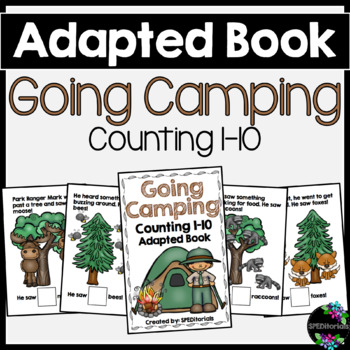 Preview of Going Camping Adapted Book (Counting 1-10)