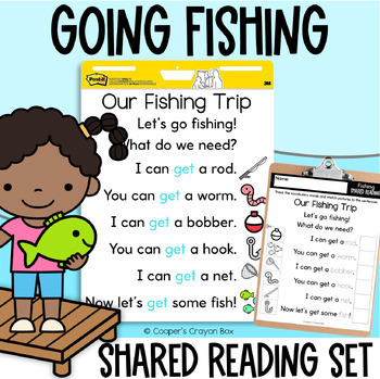 Preview of Going Fishing | Shared Reading Poem | Project & Trace