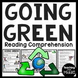 Going Green Earth Day Reading Comprehension Worksheet Apri