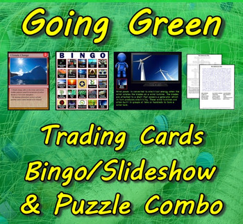 Preview of Going Green Trading Cards, Bingo/Slideshow and Puzzle Combo (Earth Day)