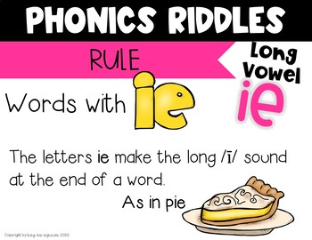 Going Live: Phonics Riddles – Long I Vowel Teams – Great for Zoom and Teams