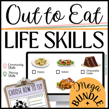 Preview of Going Out to Eat at Restaurants GROWING BUNDLE | SPED Life Skills