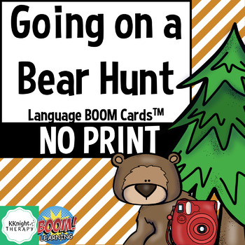 Preview of Going on a Bear Hunt Interactive Book | Story for Speech Therapy | BOOM Cards