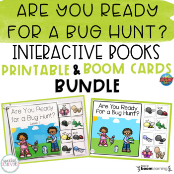 Preview of Going on a Bug Hunt Interactive Books BUNDLE | Printable and BOOM Cards