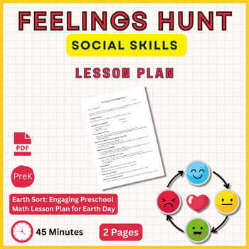 Preview of Going on a Feelings Hunt: Social Skills Lesson Plan for Preschool and Kindergart