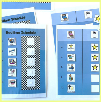 Going to Bed Autism Visual Schedule Routine Pack Featuring Boardmaker