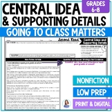 Central Idea and Supporting Details in Non-Fiction: "Going
