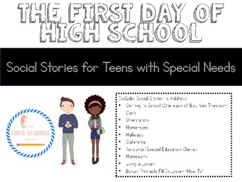 Preview of Going to High School Social Stories for Teens with Special Needs Autism SLD