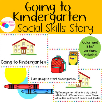 Preview of Going to Kindergarten Social Skills Story, First Day of School