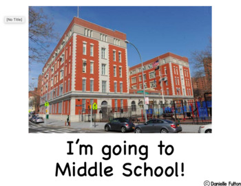 Preview of Going to Middle School Social Story-Editable