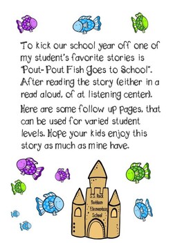 Going to School with Pout-Pout Fish by Simplyfun-K2 | TPT