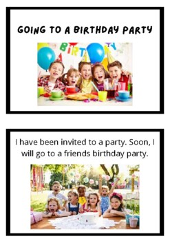 Preview of Going to a Birthday Party Social Story