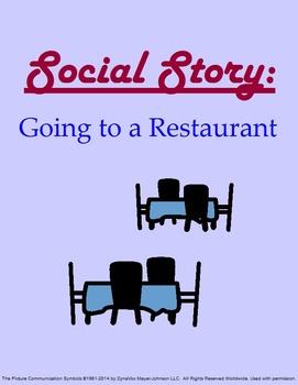 Preview of Social Story: Going to a Restaurant