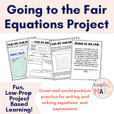 Going to the Fair: Equations and Expressions Project | Rea