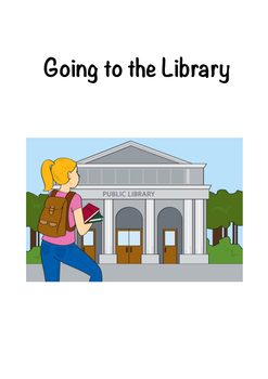 Preview of Going to the Library Social Story