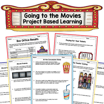 Preview of Project Based Learning Math - Going to the Movies