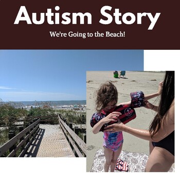 Preview of Going to the beach Social Story and Narrative for Autism SPED SLP Special Needs