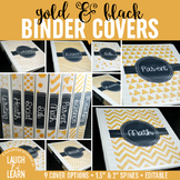 Editable Binder Covers {Gold & Black}