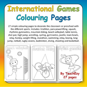 Preview of Summer International Games Colouring Pages