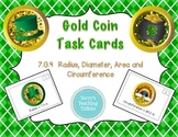 Gold Coin Measurement Task Cards: Radius, Diameter, Circum