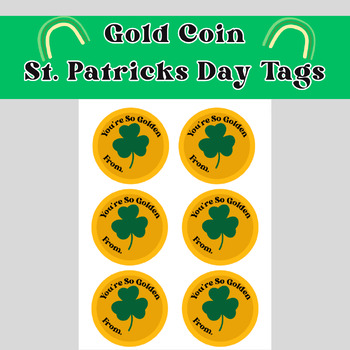 Preview of Gold Coin St. Patricks Day Tag