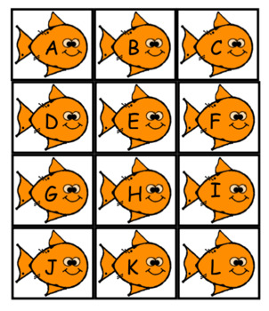 Preview of Gold Fish GO FISH Letters and numbers