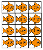 Gold Fish GO FISH Letters and numbers