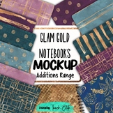 Gold Glam Notebook Mock up MOVEABLE Mockup