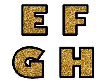 Sparkle and Shine Gold Glitter Combo Pack Bulletin Board Letters [Book]