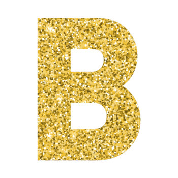 Gold Glitter Lettering - Letters and Numbers Font Clip Art by Miss Carlee