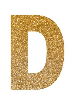 Gold Glitter Print | A-Z 0-9 Decor | Printable Bulletin Board | Letters  Number