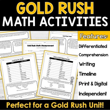 Preview of Gold Rush - California Gold Rush Math Activities & Escape Room