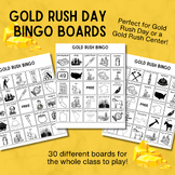 Gold Rush Bingo for Gold Rush Day Simple Layout