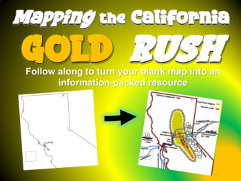 Gold Rush Map Activity Fun Engaging Follow Along 25 Slide Ppt Tpt