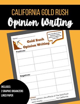 Preview of Gold Rush Opinion Writing
