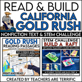 Gold Rush Reading and STEM Bundle with Raft STEM Challenge