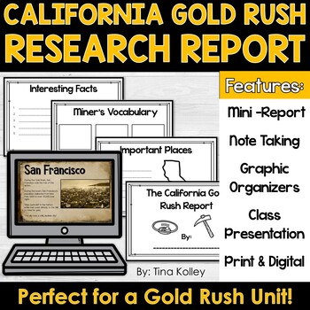 Preview of Gold Rush Report - California Gold Rush Report Print and Digital