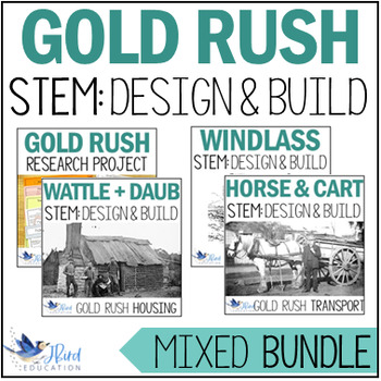 Preview of Gold Rush STEM Activity Bundle Colonial Life