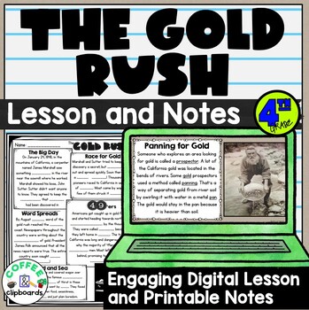 Preview of Gold Rush and Westward Expansion Lesson and Activities SS4H3c