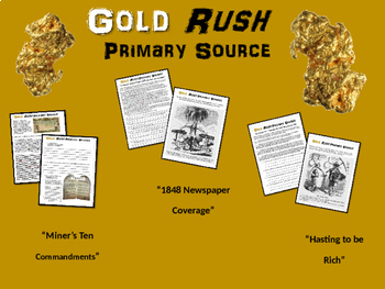 Preview of Gold Rush! engaging primary source bundle (4th - 8th grade)
