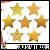 Freebie Gold Stars Clip Art