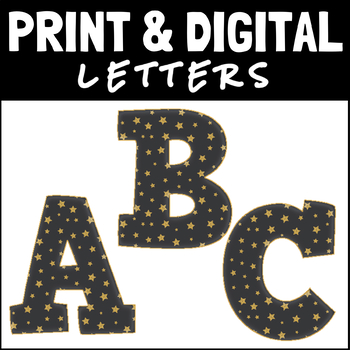 bulletin board letters printable gold teaching resources tpt