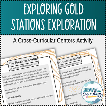 Preview of Exploring Gold Stations/Centers Activity with Cross-Curricular Connections