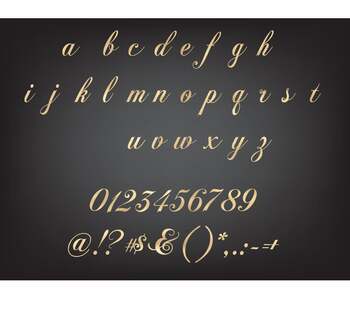 Gold Letters Clipart, Decorative Letters Graphic by Aneta Design
