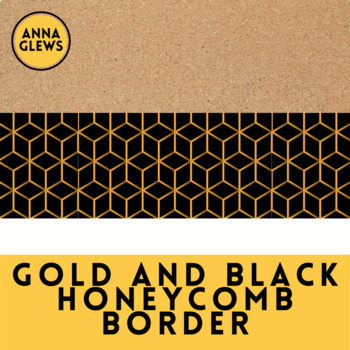 Gold and Black Honeycomb Printable Bulletin Board Border Classroom Decor