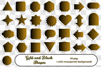 Preview of Gold and Black Shapes png
