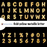 Gold yellow metallic letter
