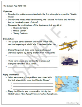 Golden Age of Aircraft 1919-1939: PowerPoint, Student Guided Notes ...